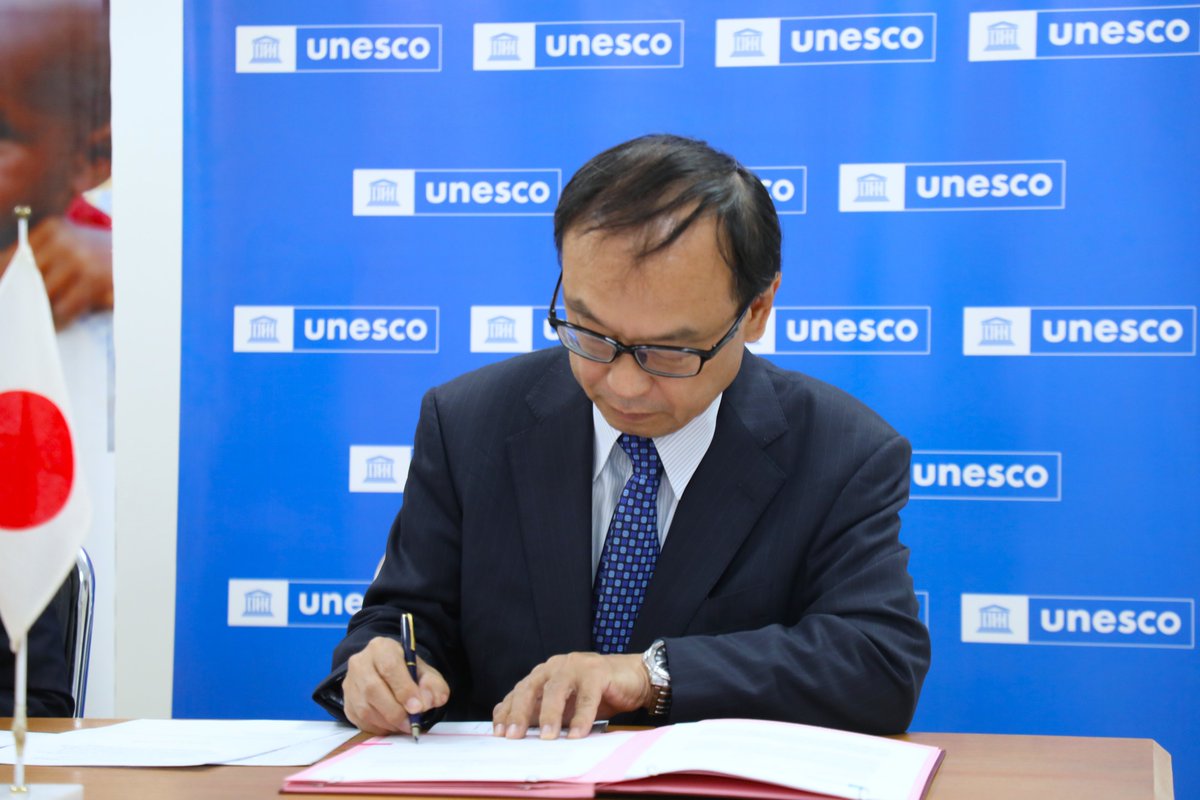UnescoBamako's tweet photo. Le Gouvernement du Japon, finance à travers l’#UNESCO, la mise en œuvre du projet “Building Flood Resilience in Schools along the Niger River in the Ségou Region” . 1/2 https://t.co/mmyH7ifDWs