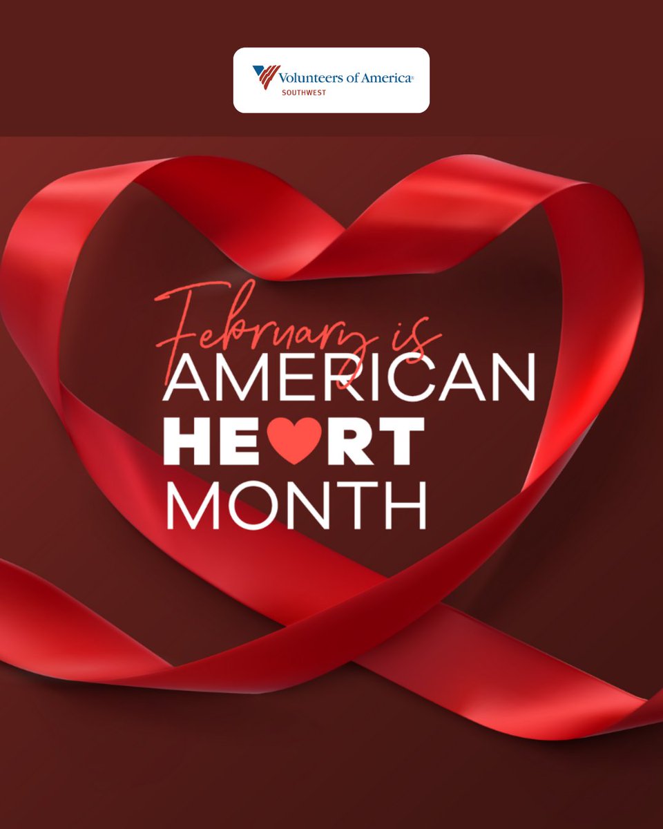 VOASW's tweet photo. February is American Heart Month! It’s a time to raise awareness about heart disease and take steps toward better heart health through healthy habits, regular checkups, and staying active. 

Let’s make heart health a priority together.

#AmericanHeartMonth #VOASouthwest https://t.co/nDRfKI58WV