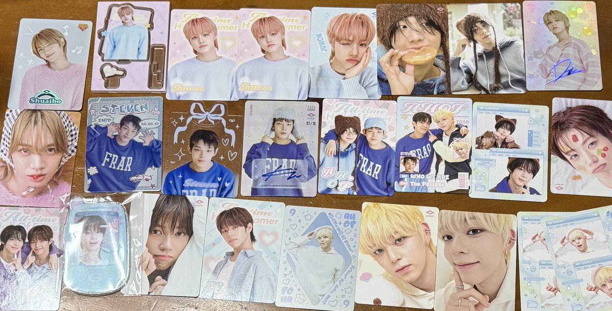 Shining_Star_JL's tweet photo. Ahof X Teleca MIIM photocard Collection ~~~ 
2nd box 🥰🫶walang tapon lahat pasok sa banga 😍

#아홉 #Ahof #MIIMCA https://t.co/F22mYmduPE