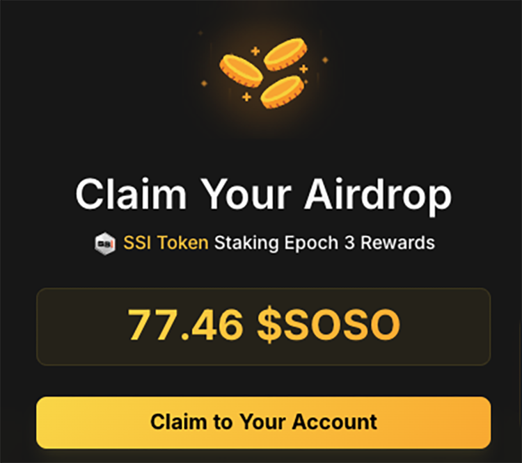 Crypto_Pranjal's tweet photo. SoSoValue SoDEX Testnet Airdrop Claim is Live!

If you joined the @sodex_official testnet, you can now claim your share from the 1M SOSO token pool (around $418k).

✅ Claim here: https://t.co/KbPmSkrAZp

Honestly, it’s pretty rare to see a DEX actually rewarding testnet users, so props to SoDEX for doing this.

I couldn’t join the testnet, so missed out on this one, but I’m still eligible for SSI token staking rewards. So if you’re staking SSI too, make sure to go claim yours.

Claim here: https://t.co/8mK0mvdy2c

Also, keep trading and earning points for the next airdrop.