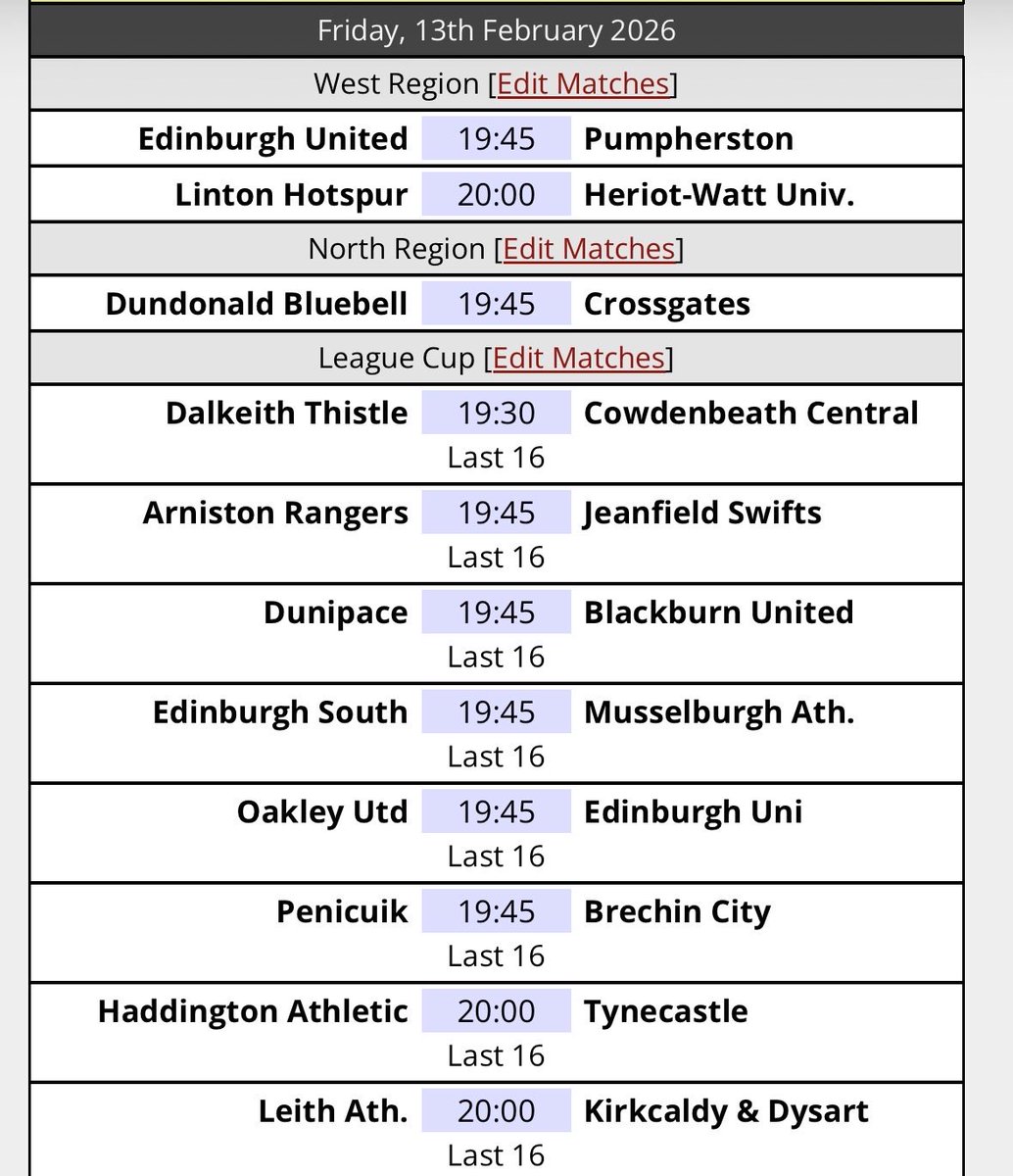 East Of Scotland Football Development League tweet media