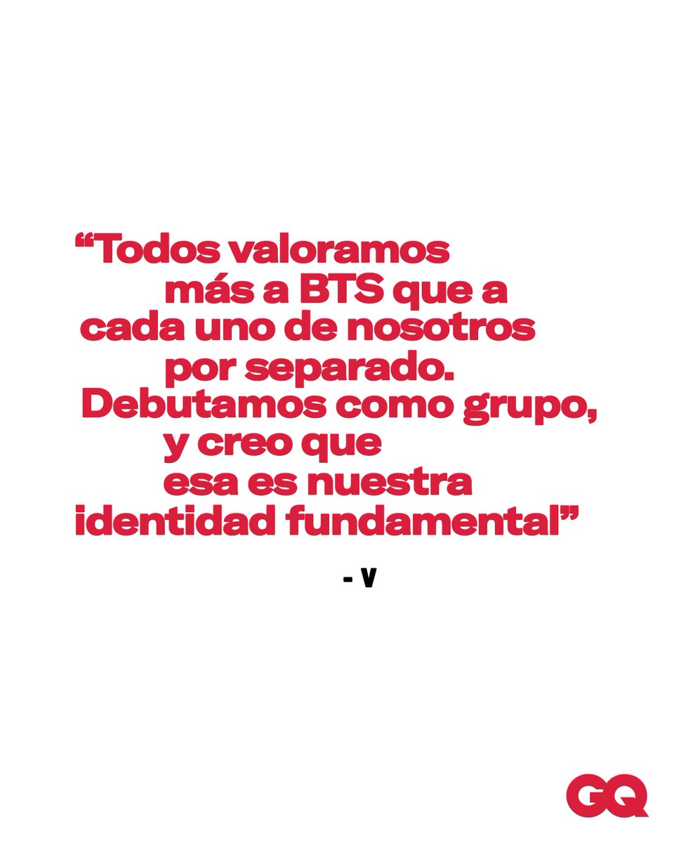 GQSpain's tweet image. Los BTS afirman que nunca tuvieron ninguna duda de que volverían a reunirse: “Todos valoramos más a BTS que a cada uno de nosotros por separado”, declaró V a GQ.

🔗: gqspain.visitlink.me/VMsoKd