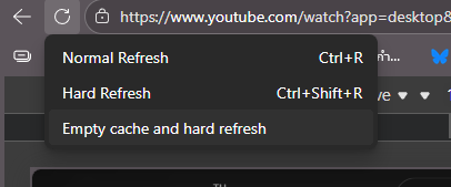 PHaTCh0's tweet photo. @TeamYouTube I tried clicking “Empty cache and hard refresh,” but it still doesn’t fix the issue. https://t.co/iisHxoQnKE
