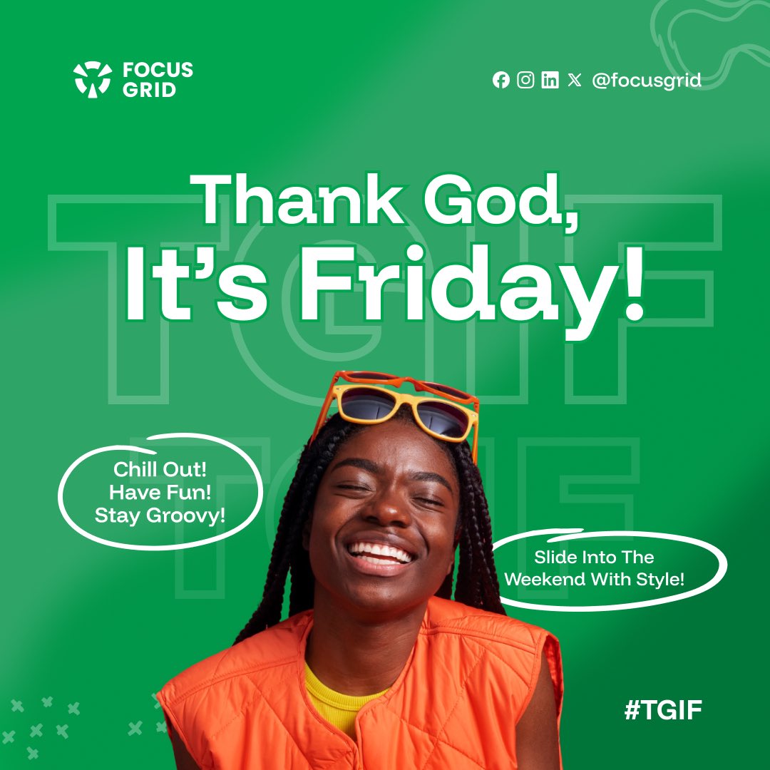 thefocusgrid's tweet photo. Focus: OFF. Weekend: ON. 🥂
Take a breath. Look away from the screen
TGIF💚
#Focusgrid #TGIF https://t.co/sWiG8n0RtW