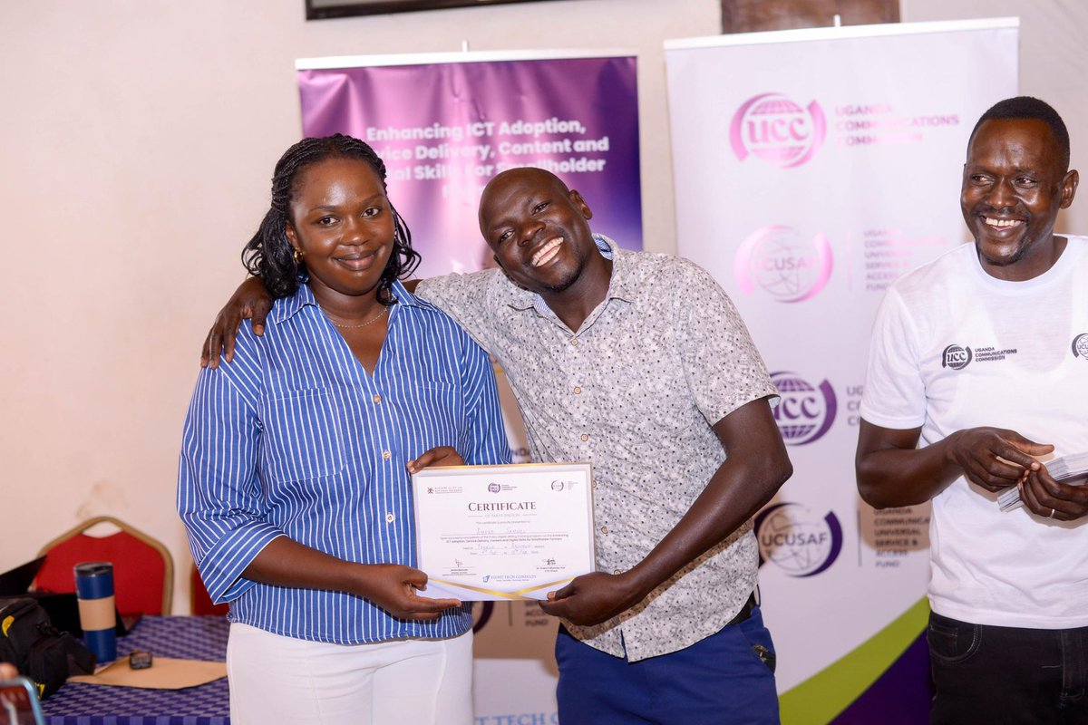 8TechConsults's tweet photo. Adjumani District marked the successful close of the #ICT4Farmers training ,celebrations and certificate awards, graced by Ms. Precious Akidi @UCC_Official. @MoICT_Ug ,@UCC_ED, @unffe 

#digitalskilling https://t.co/MzR8DAPB4w