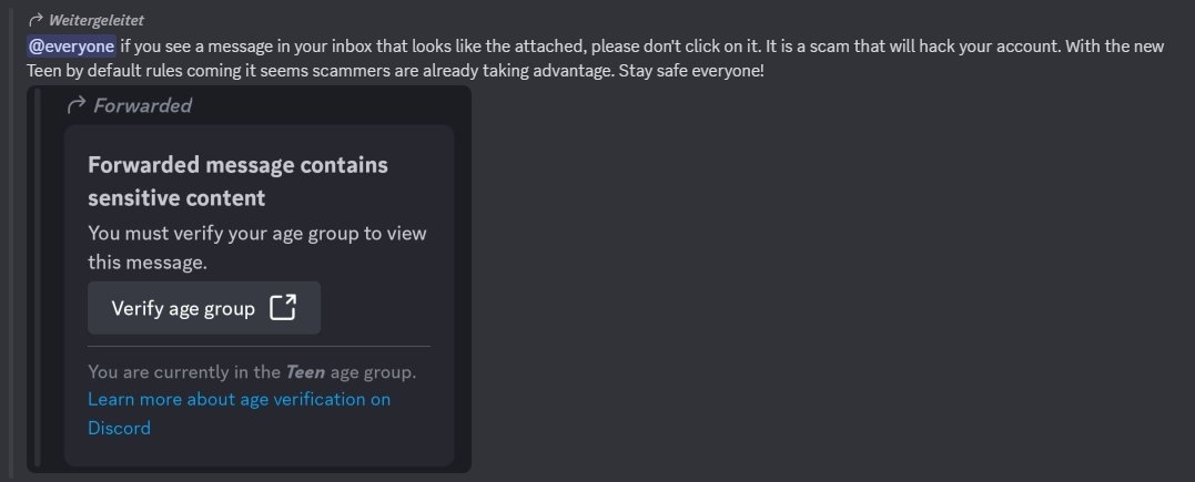 StarqueenSonea's tweet image. Be careful guys, scammers are taking full advantage of the age verification stuff in discord now!