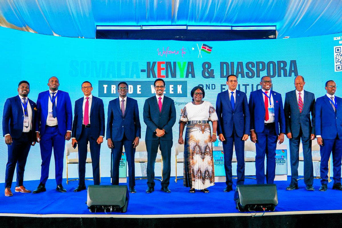 MPyusufhassan's tweet photo. I had the pleasure of welcoming distinguished guests and speaking at the Somalia-Kenya and Diaspora Trade Week, which opened yesterday at the BBS Mall in Eastleigh.

The expo, jointly organised by the Somali government,  @NationMediaGrp, and BBS Mall was officially launched by the Cabinet Secretary for the East African Community, Beatrice Askul Moe, Somalia was represented by the Commerce and Industry Minister  Gamal Hassan and Ambassador to Kenya Jabril Ibrahim, while the NMG was represented by its MD & CEO, Geoffrey Odundo.
