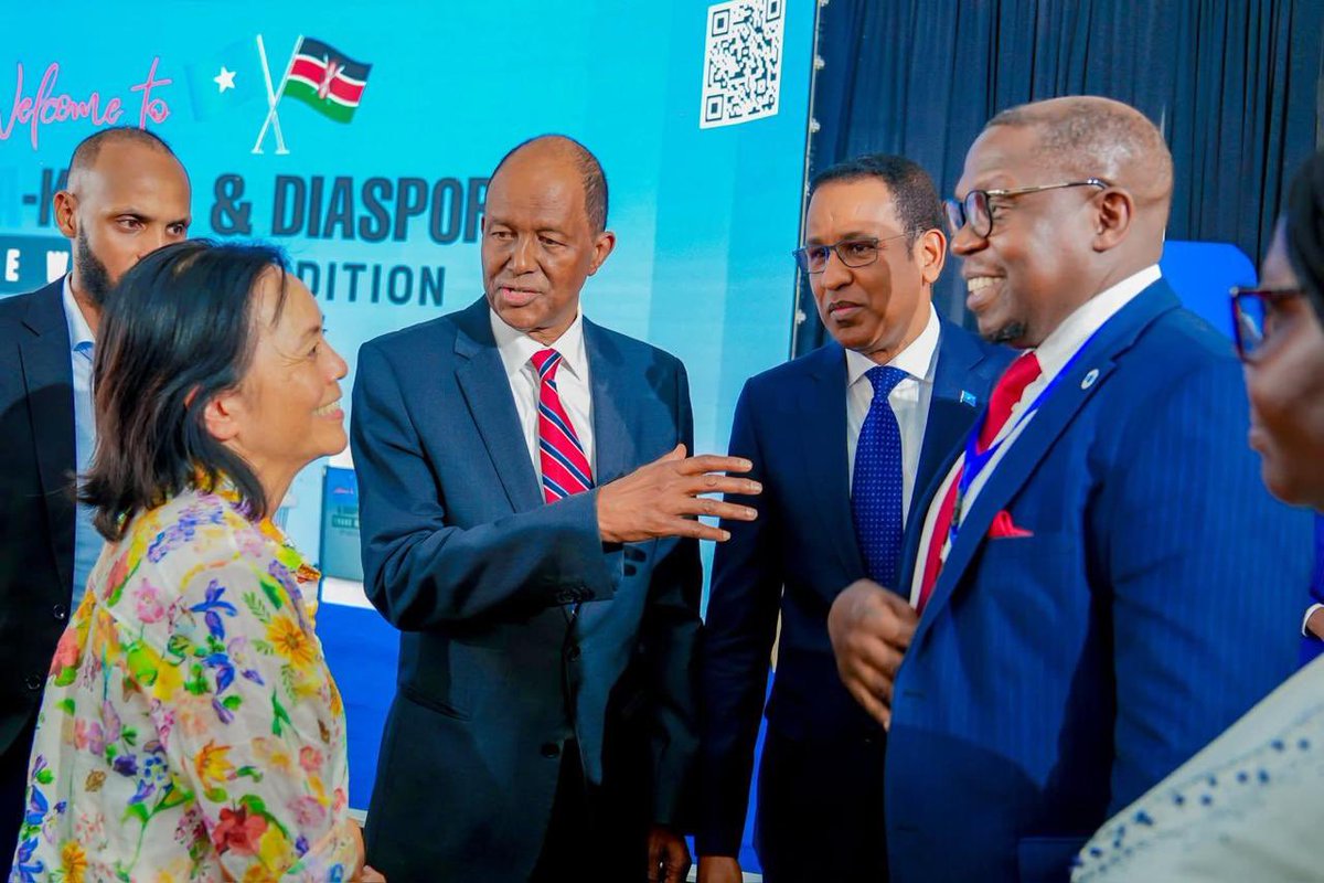 MPyusufhassan's tweet photo. I had the pleasure of welcoming distinguished guests and speaking at the Somalia-Kenya and Diaspora Trade Week, which opened yesterday at the BBS Mall in Eastleigh.

The expo, jointly organised by the Somali government,  @NationMediaGrp, and BBS Mall was officially launched by the Cabinet Secretary for the East African Community, Beatrice Askul Moe, Somalia was represented by the Commerce and Industry Minister  Gamal Hassan and Ambassador to Kenya Jabril Ibrahim, while the NMG was represented by its MD & CEO, Geoffrey Odundo.