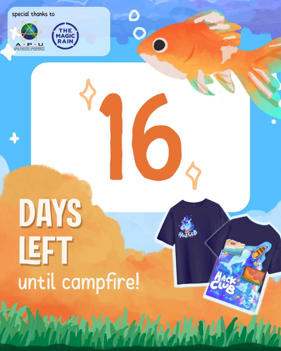 Im organising the biggest student-led game jam in Malaysia.

We've reached 8000 signups globally.

If you are under 18, what are you waiting for? Start creating.
Hack Club x Open Sauce