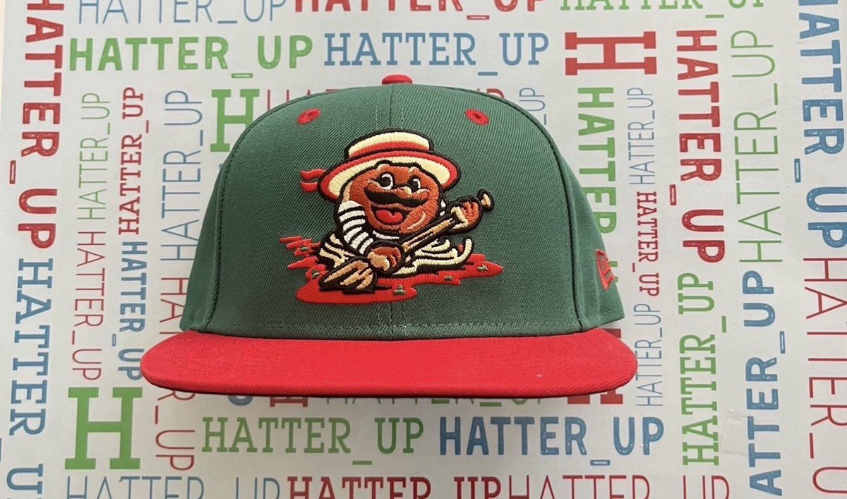 Hatter_up's tweet photo. Yes it’s Friday 13th 🔪but it’s also National Italian Food Day🍝 My Hat of the Day is the 2025 Spicy Meatballs identity of the Binghamton @RumblePoniesBB #Bing🎠 #SouthernTier #NY #RumbleTown #Milb #LGM #SpicyMeatBalls🍝#Italian 🇮🇹 #needforsteed🐎 #stirruptrouble🎠 #HatCollector https://t.co/Ea40fr89Kv