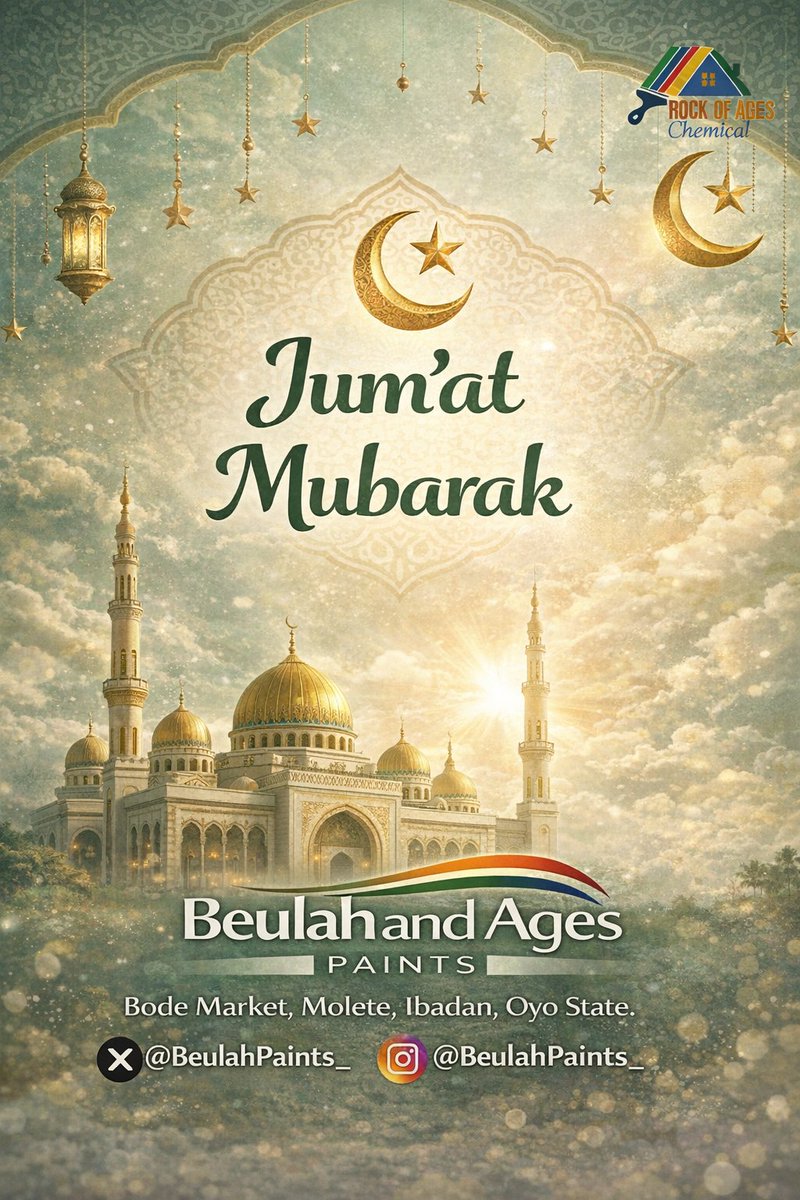 BeulahPaints_'s tweet image. Jumʿah Mubarak!

May Allah’s mercy, blessings, and forgiveness fill your heart today and always.

#BeulahAndAgesPaints
#QualityYouCanTrust
#PaintsYouCanTrust