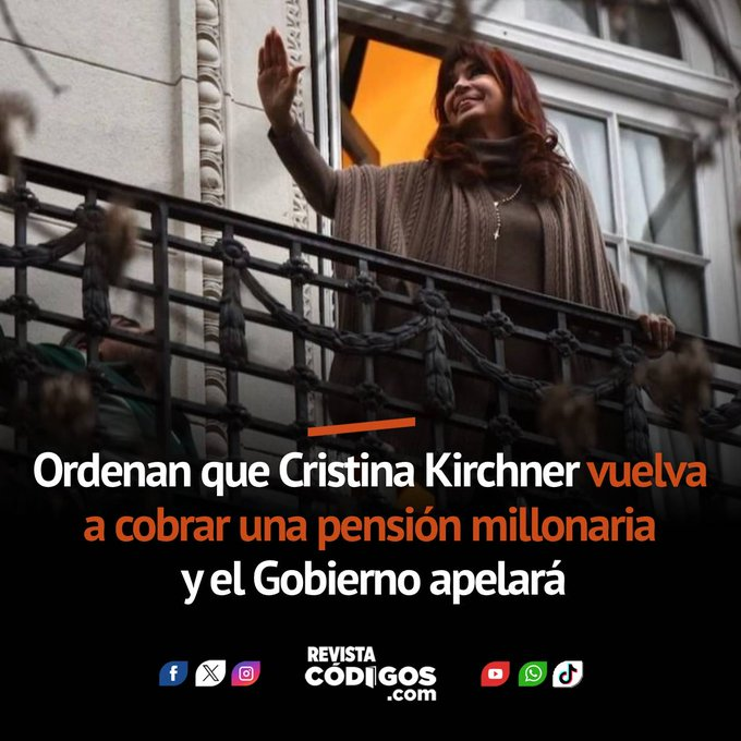Es increíble que Cristina insista en querer cobrar una pensión por la muerte de Néstor luego de haber robado todo lo que se robó

Tiene para vivir 10 vidas como multimillonaria

Este tipo de cosas describen a las personas