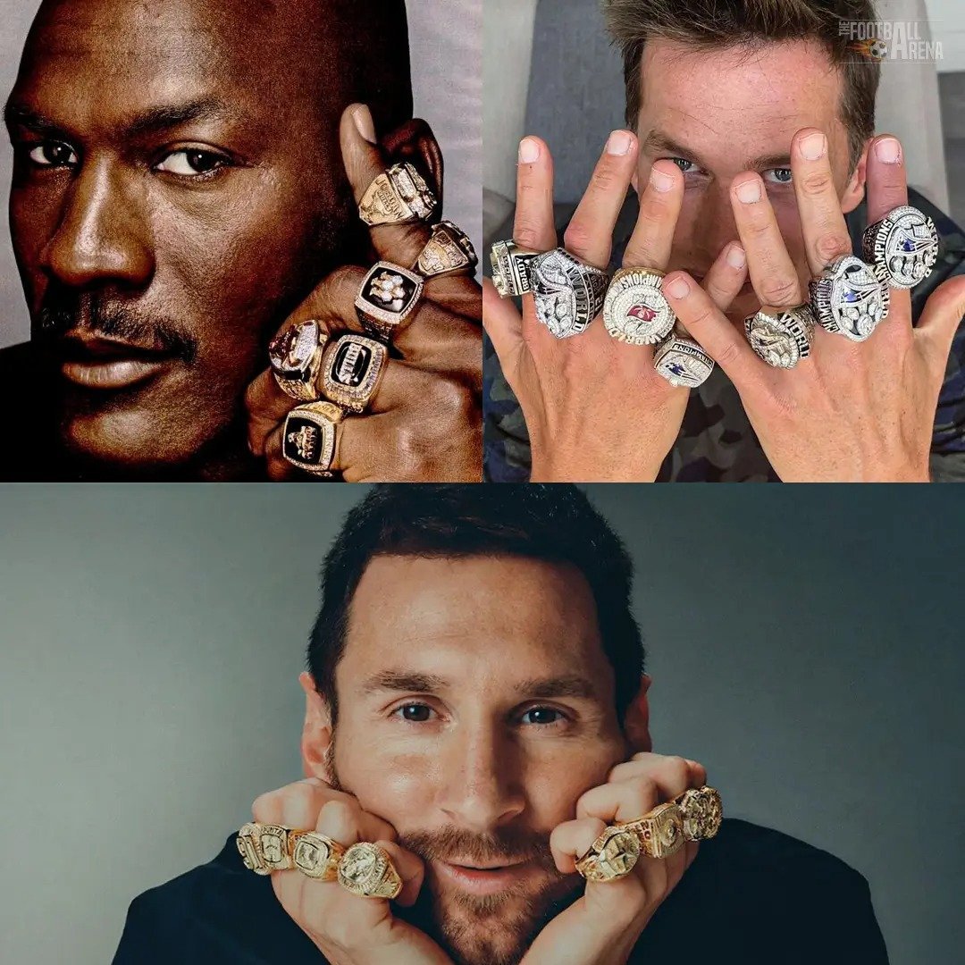 𝟲 𝗥𝗶𝗻𝗴𝘀  →  Face of Basketball
𝟳 𝗥𝗶𝗻𝗴𝘀  →  Face of American Football
𝟴 𝗥𝗶𝗻𝗴𝘀  →  Face of Football