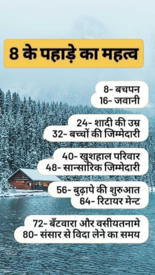 Life table:- Table of 8.....