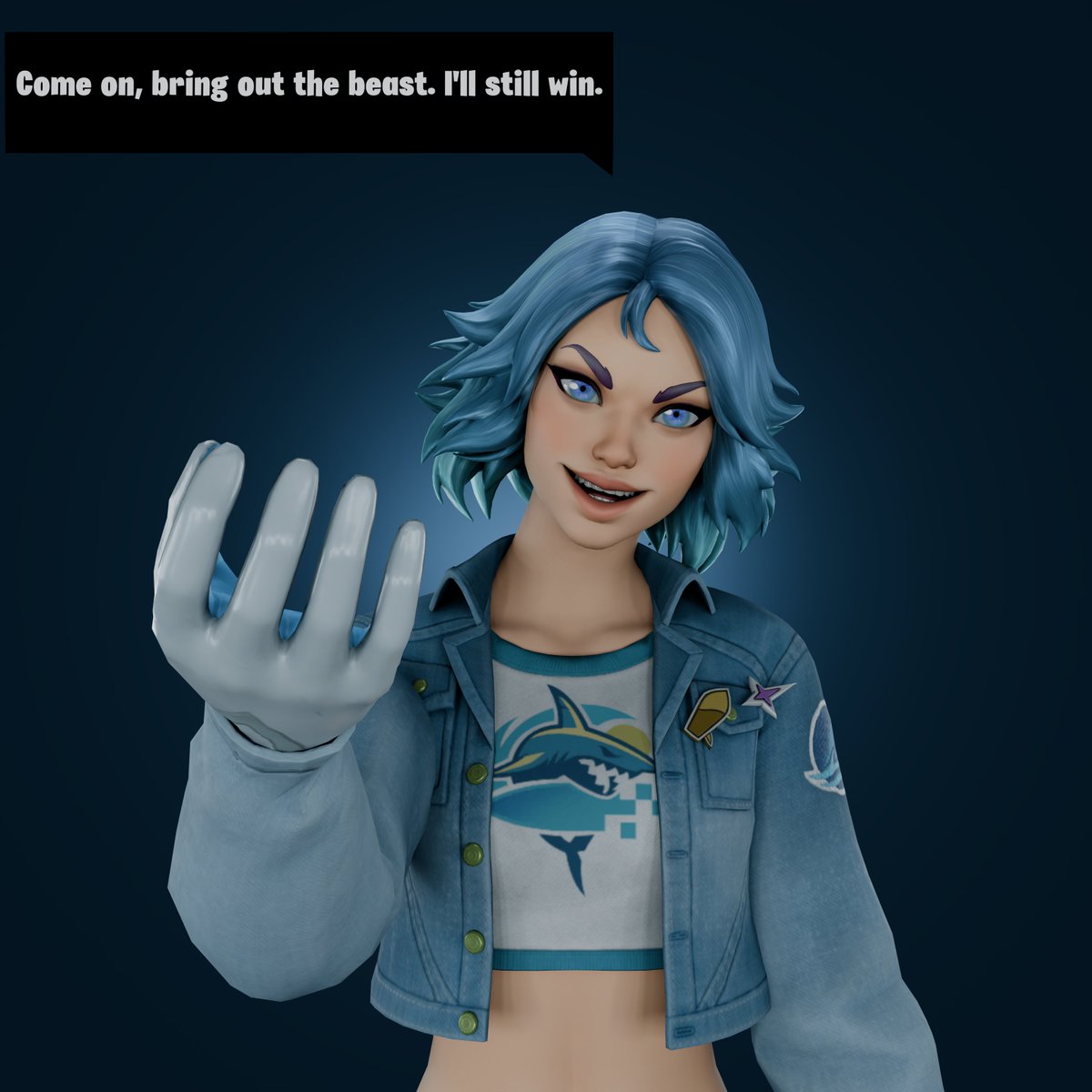 Lightrider and her cocky self.😏🦈#fortnite #Fortography #FortniteHope #fortnitelightrider