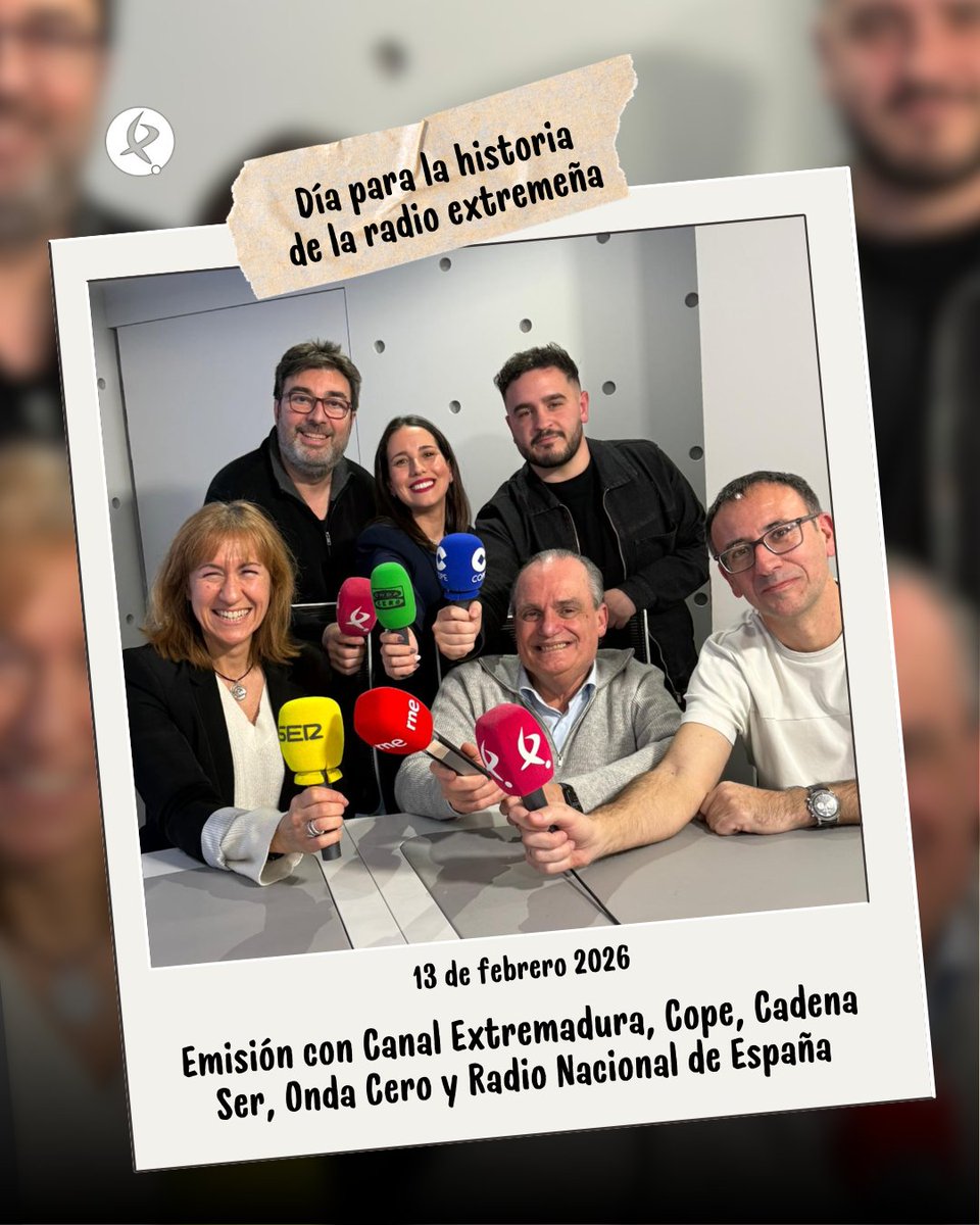 ¡Historia de la radio en Extremadura! 

Canal Extremadura ha reunido a Radio Nacional de España, Cadena Ser, COPE y Onda Cero en una emisión conjunta. 

¡Feliz día mundial de la radio!

🔊 Escúchalo aquí:
canalextremadura.app/videos/322992-…