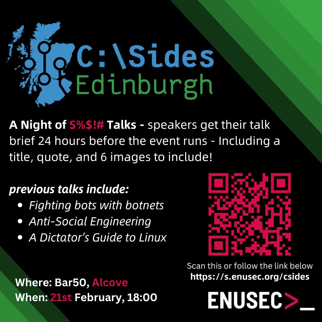 Edinburgh Napier University Security Society tweet media