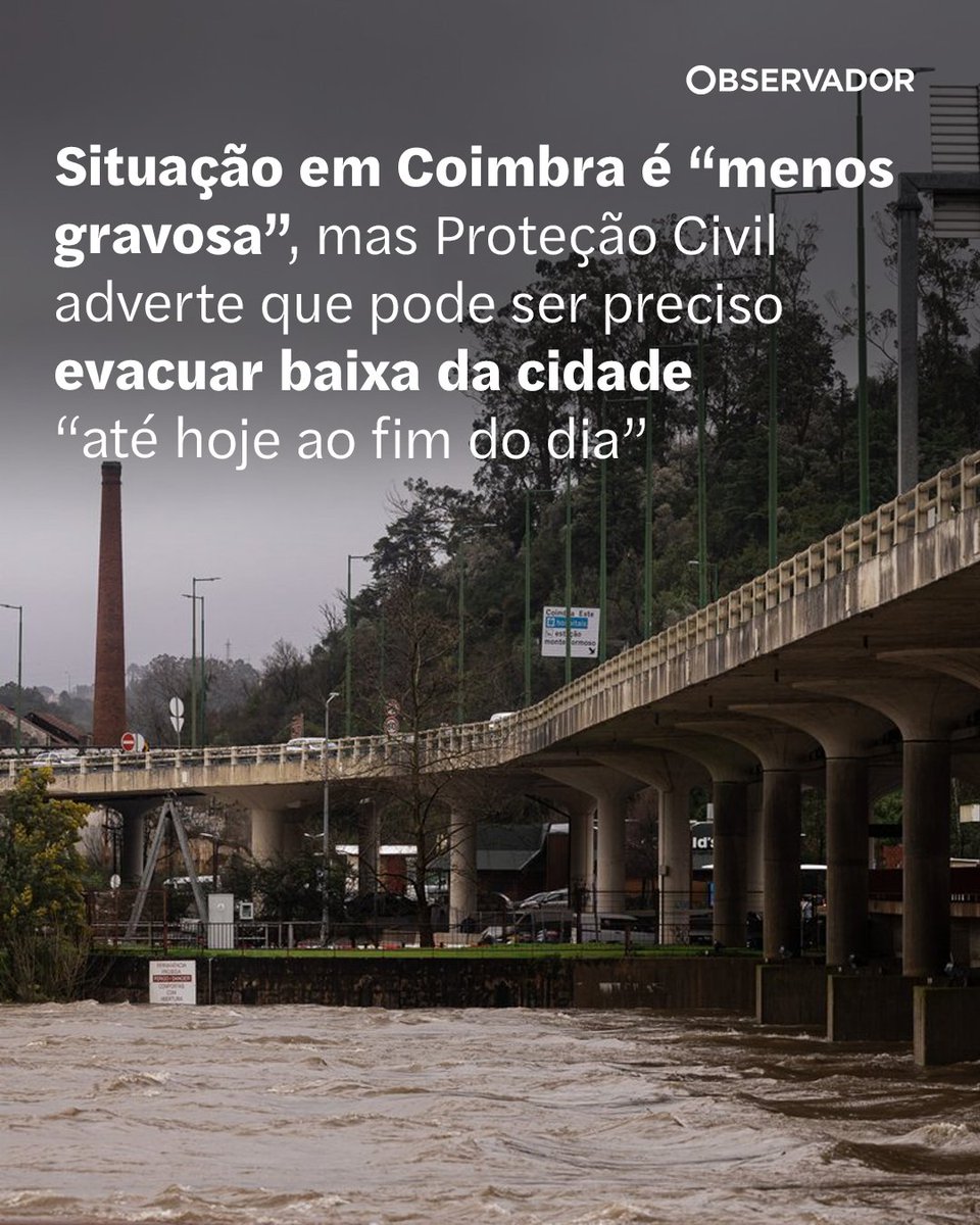 observadorpt's tweet image. Proteção Civil está a monitorizar de perto a barragem da Aguieira e o caudal do Mondego. A situação em Coimbra é mais estável, mas mantém-se o risco de evacuação da Baixa até ao final do dia.

Saiba mais no link nos comentários

(📸 Diogo Ventura)

#MauTempo #Tempestade #Coimbra