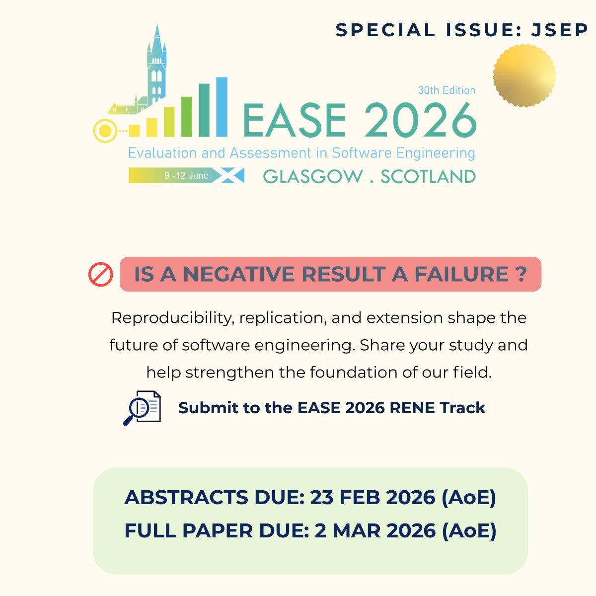 EASE 2026 tweet media