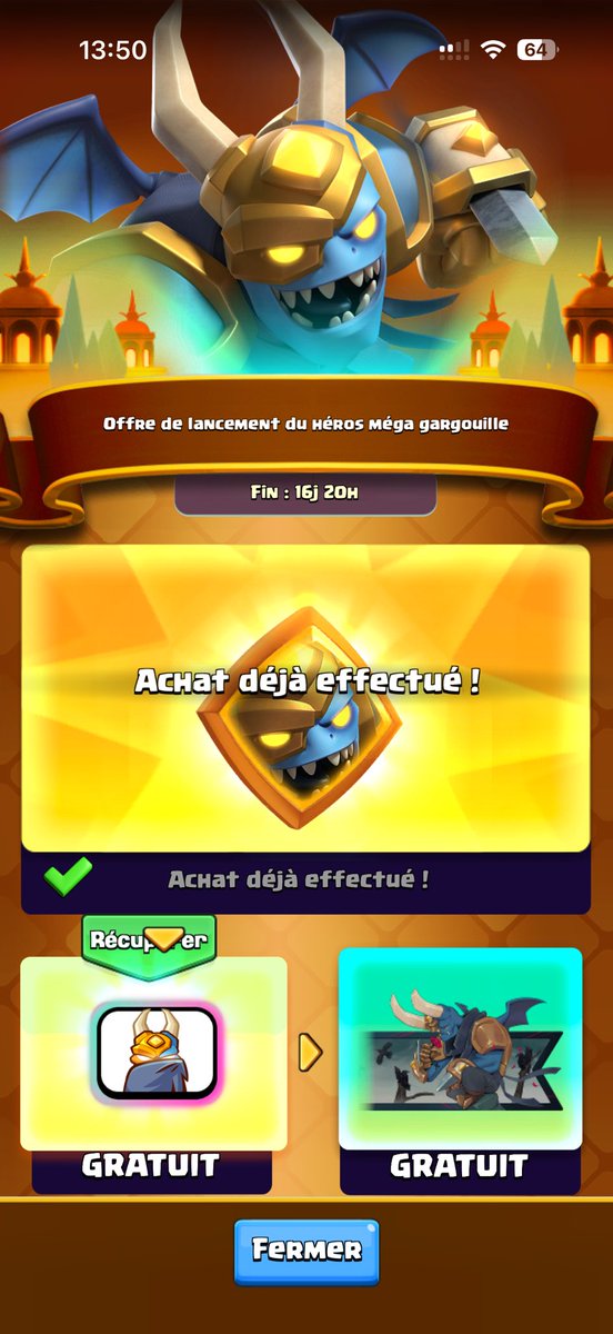 Toujours avec le code <a href="/Ouahleouff_Just/">Ouahleouff❤️</a> ! J’espère tu m’en voudras pas trop c’est pas sûr le supercellstore, je préfère acheter la mais je peux pas toujours me le permettre