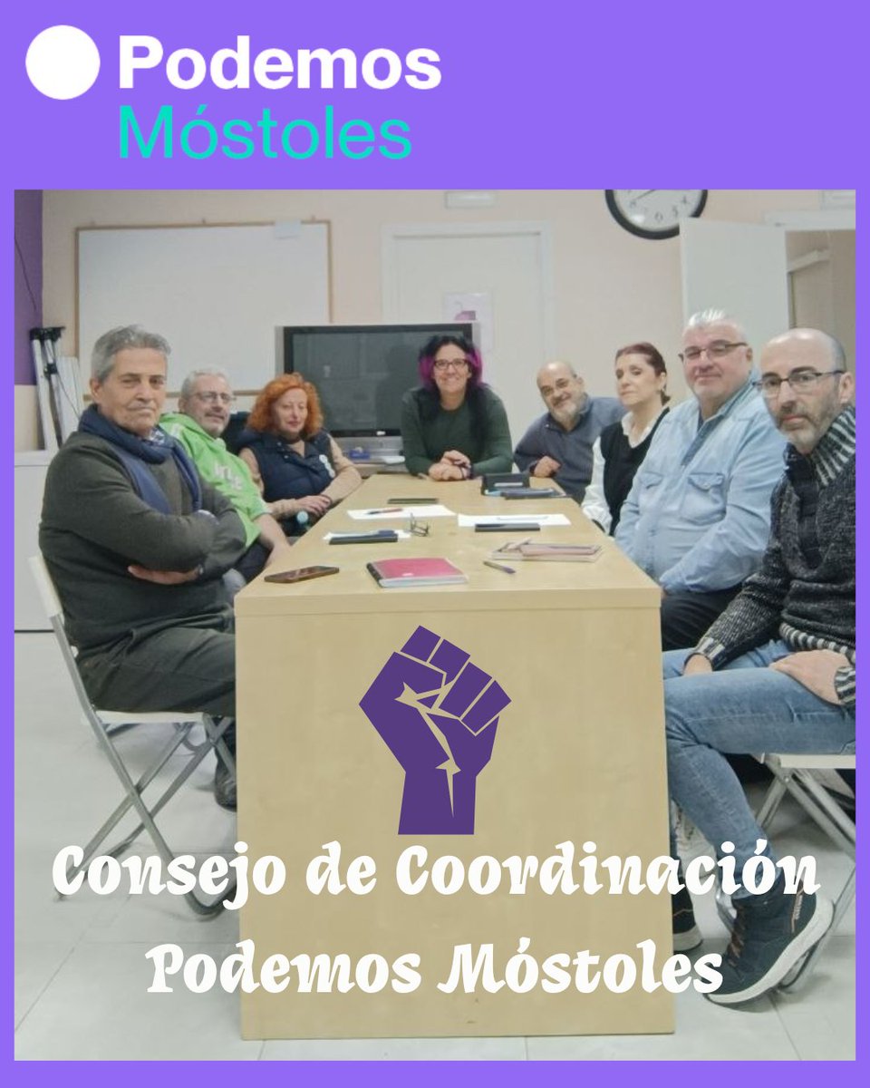 Ayer se reunió el Consejo de Coordinación de Podemos Móstoles para seguir avanzando en la organización, el trabajo colectivo y los retos que tenemos por delante. Seguimos construyendo Móstoles desde la participación y el compromiso. 💜✊
#EnMóstolesPodemos #Móstoles