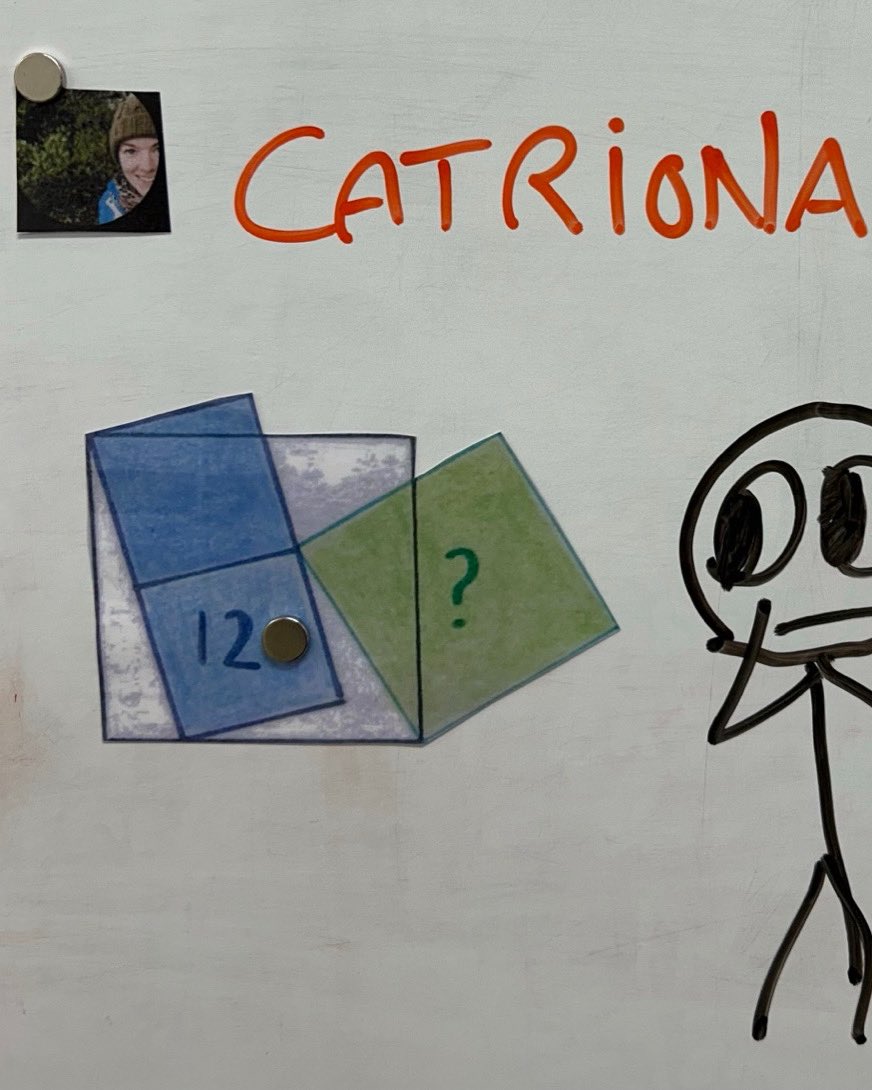 chussiabaleston's tweet photo. @Cshearer41 ten unha ⁉️
Catro cadrados. Cal é a área verde?

#RP #númeroracional #xeometría 
#ThinkingClassRooms https://t.co/D32W8akX8k