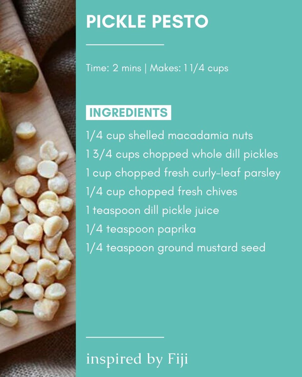 onceuponapesto's tweet photo. This sauce will have you wanting more for days. Pickle Pesto is inspired by Fiji. π« #PestoRecipe #PestoProcess #HomemadePesto #PickleRecipes https://t.co/V3I2fS2F0K