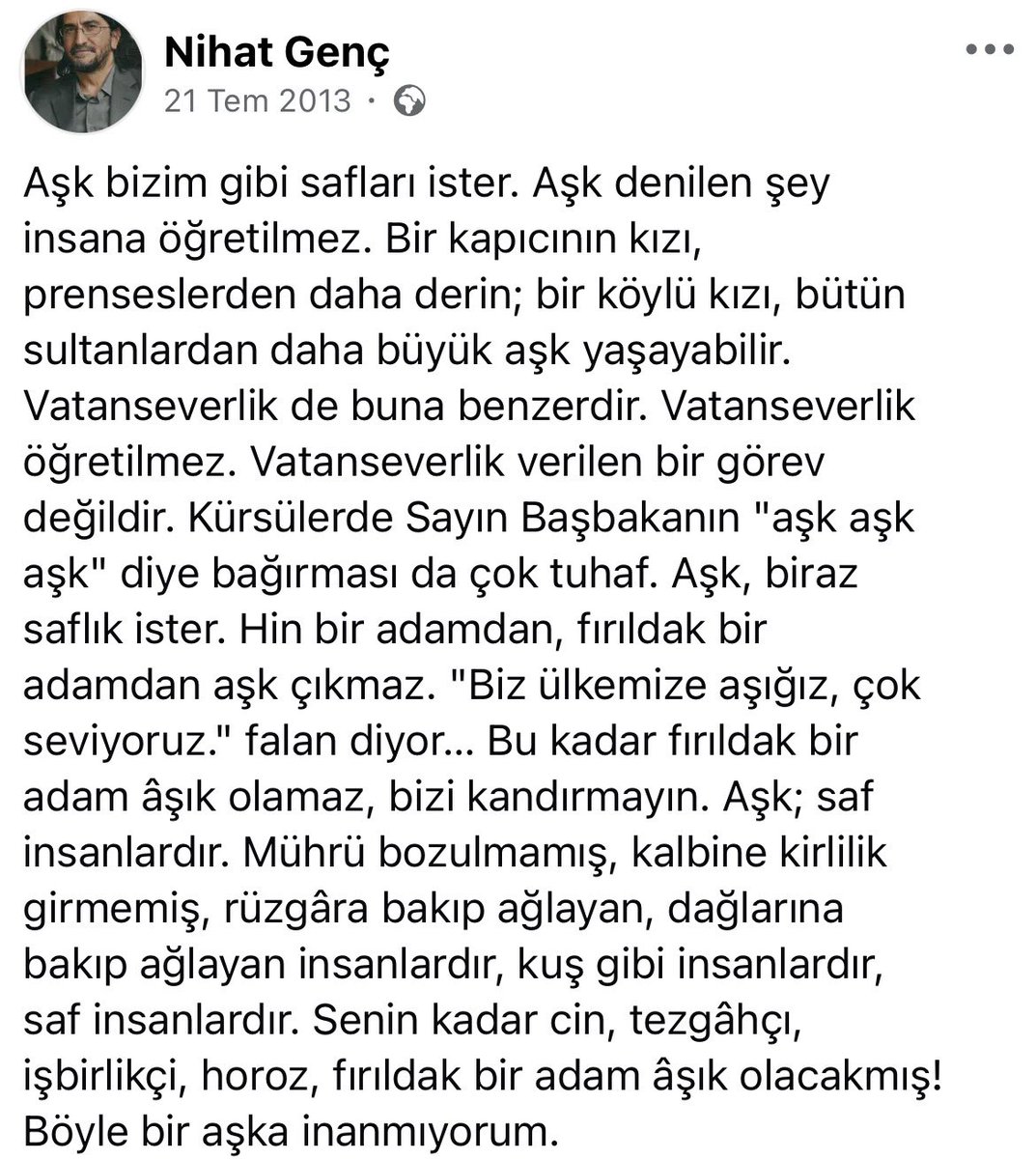🖋️ Aşk tanımını 2013’te tekrar yazan Nihat Genç