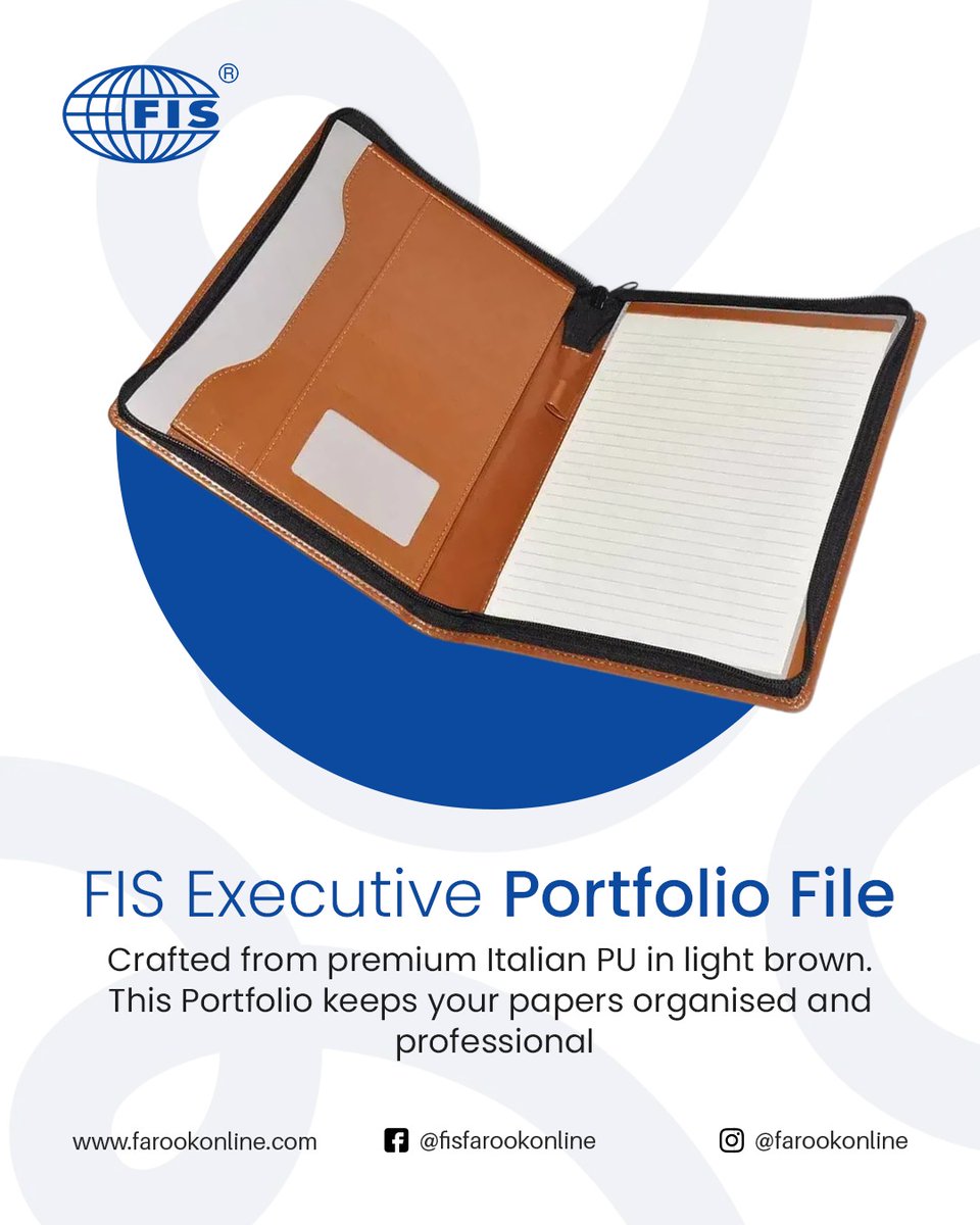 Stay organized in style with the FIS Executive Portfolio File. 

To buy FIS executive portfolio file: farookonline.com/category/portf…
To buy product: farookonline.com/product/FSGTEX…

#FIS #executiveportfoliofile #Stationery #OfficeSupplies #farookonline #wholesale #onlineshopping #dubai #UAE