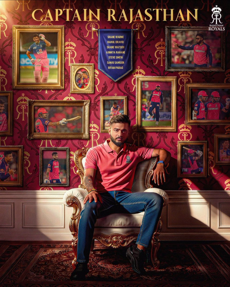 Captain <a href="/ParagRiyan/">Riyan Paragg</a> era begins in RR🔥🔥🔥

Hoping he prove everyone wrong by winning 2nd IPL trophy for Rajasthan Royals 

#Riyanparag