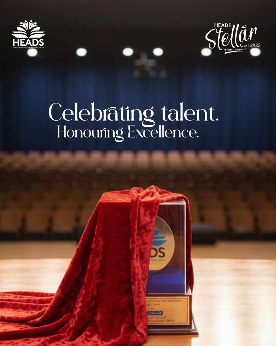 HeadsCircle's tweet photo. HEADS - StellarCast 2025

A night dedicated to recognising brilliance, celebrating talent, and applauding excellence.

The stage is set. The moment awaits. https://t.co/BQBP5JphYL