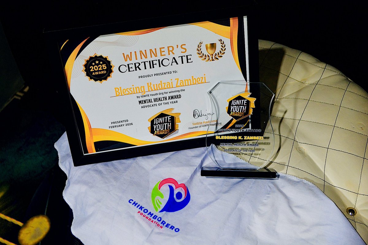 chikomborero_f's tweet photo. We are thrilled and deeply grateful to announce that our founder, has been named Mental Health Advocate of the Year at the
We are proud and grateful and we celebrate this moment with all those whose lives have been touched by Chikomborero Foundation. https://t.co/txvj7zdKQi