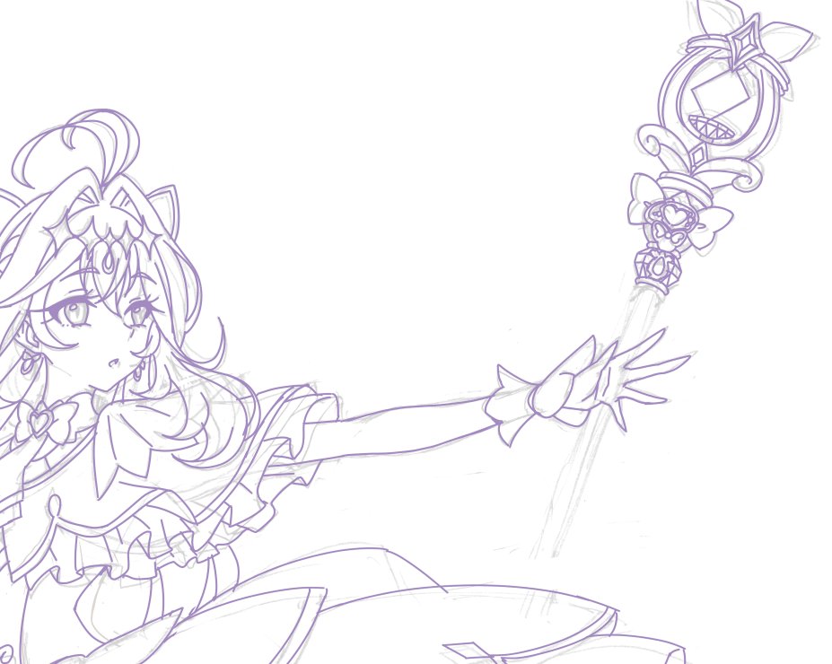 杖の細かいディテールがわからん(WIP 