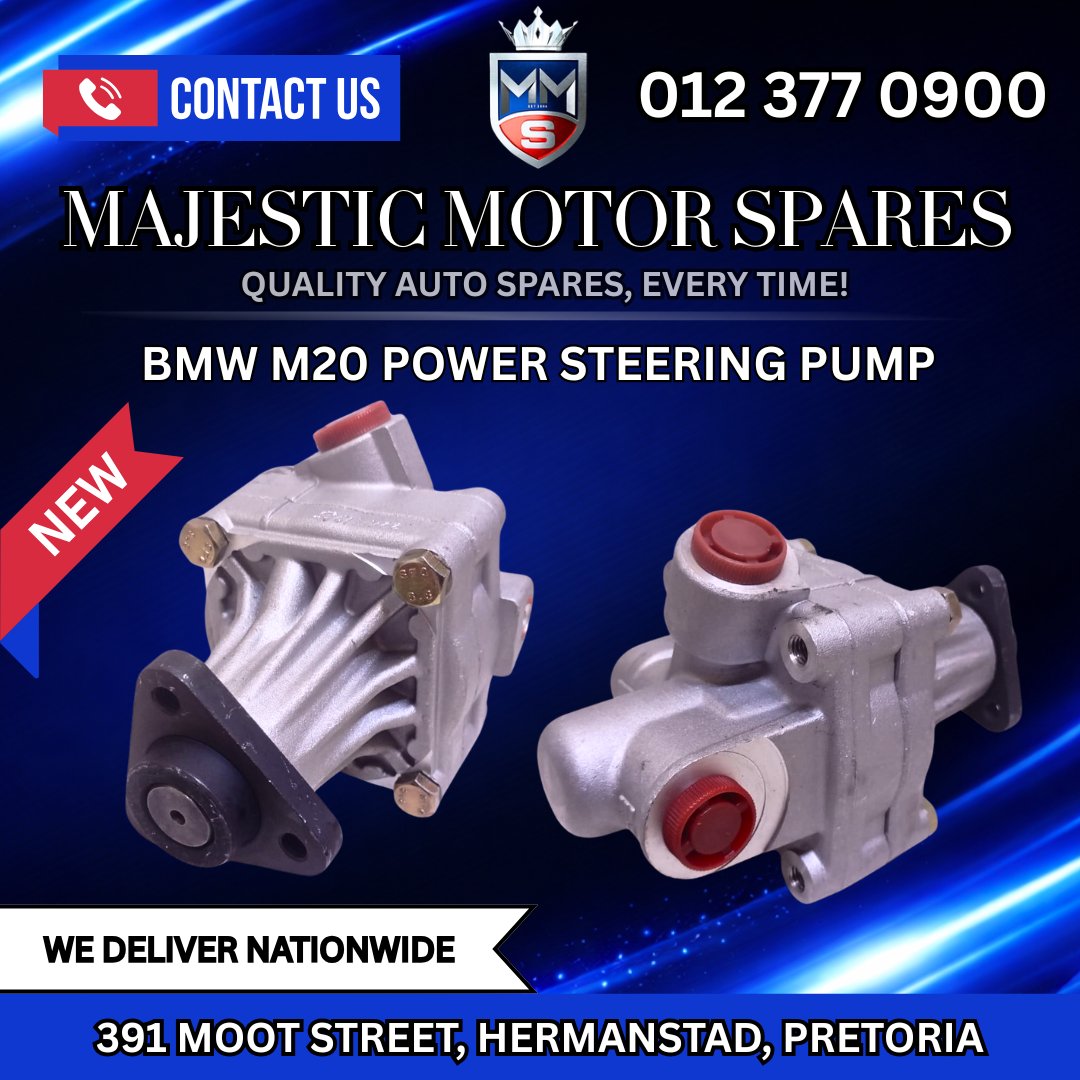 SpareMotor's tweet image. BMW M20 Power Steering Pump – New | For Sale
#BMWM20 #PowerSteeringPump #NewBMWParts #BMWSpareParts #SteeringComponents #EngineParts #BMWSparesForSale
View online: majesticmotorspares.co.za/product/bmw-m2…