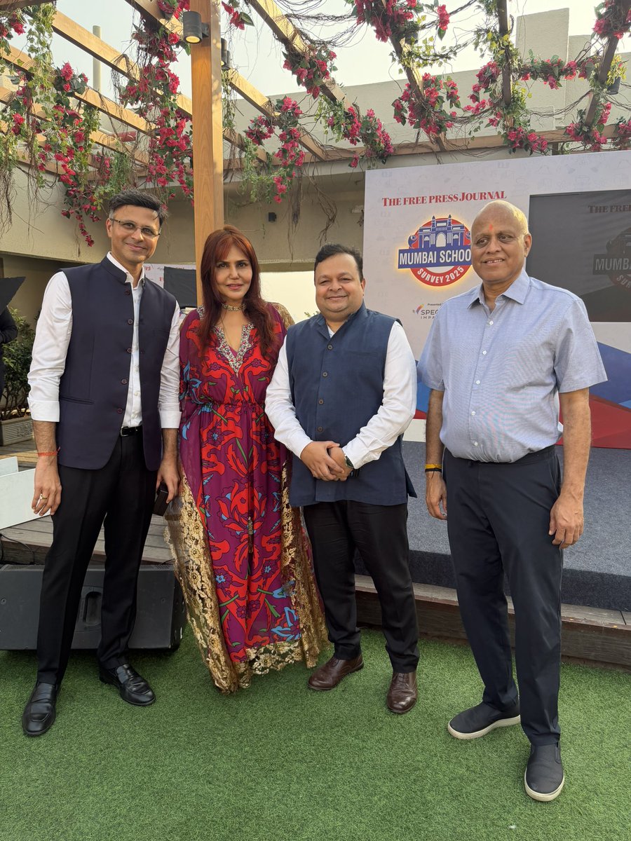 At <a href="/fpjindia/">Free Press Journal</a> as we celebrate #MumbaiSchools with an indepth Survey 2025, an initiative by <a href="/abhishekkarnani/">ABHISHEK KARNANI</a> awarding #schools &amp; #teachers for their endeavours &amp; dedication 

 #MumbaiSchoolsSurvey2025 #AboutJustNow

#NishaJamVwal