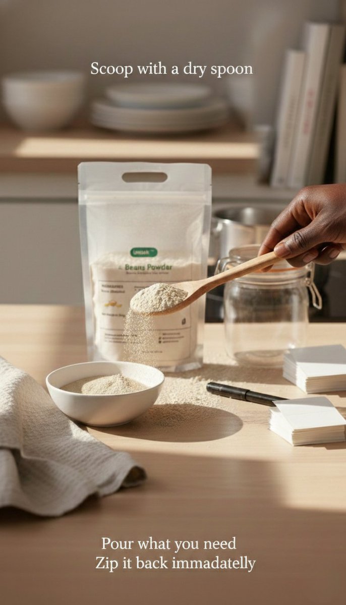 greenunison's tweet photo. Clumps? Odd smell? Tiny pantry visitors?
Here’s the simple routine that keeps beans powder fresh for longer: dry spoon only, reseal fast, airtight jar, store cool, dry &amp; away from heat/steam ✅

Read the full guide here: https://t.co/va8ChE7qd4

#FoodStorage https://t.co/M1MHeFQZND
