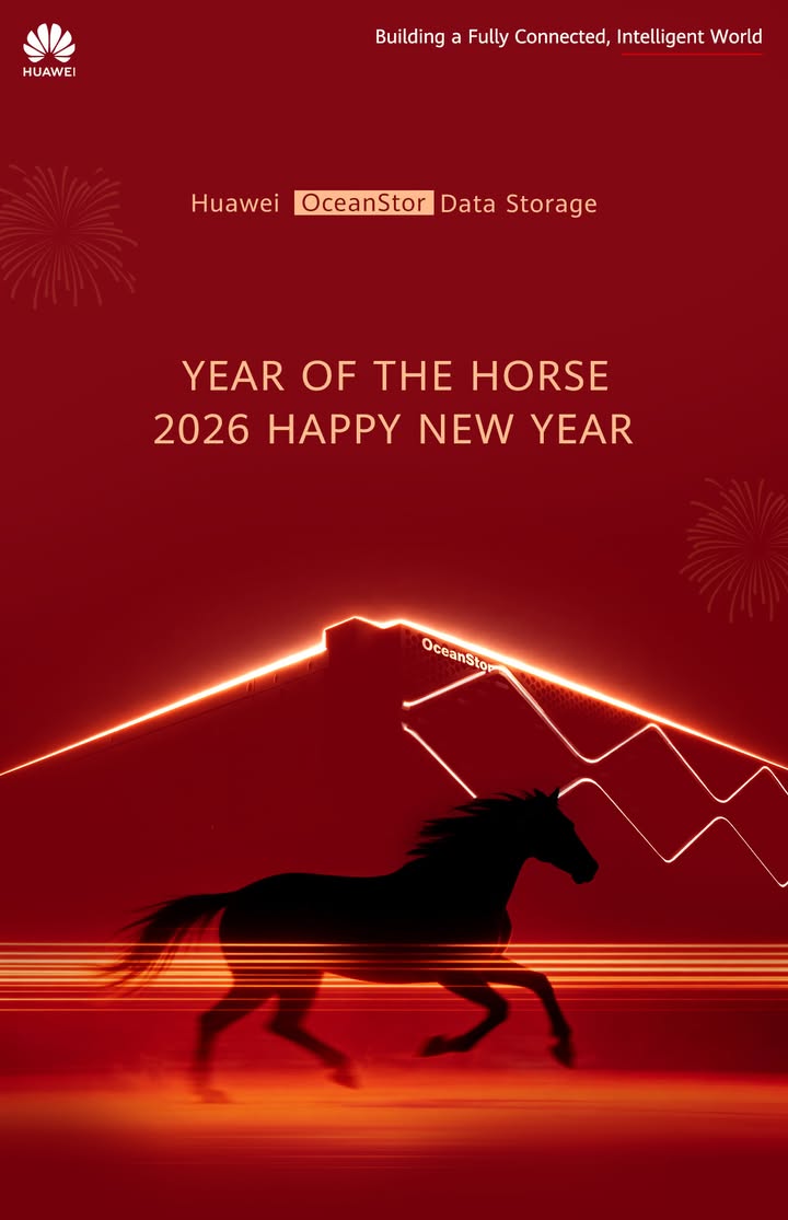 Buon anno cinese!🏮恭喜发财 (Gong Xi Fa Cai)!
Ci prepariamo per un 2026 leggendario!🐎 Il cavallo rappresenta l'energia instancabile e il progresso, valori che guidano tutto ciò che facciamo in #Huawei.
#HappyNewYear #2026 #YearOfTheHorse