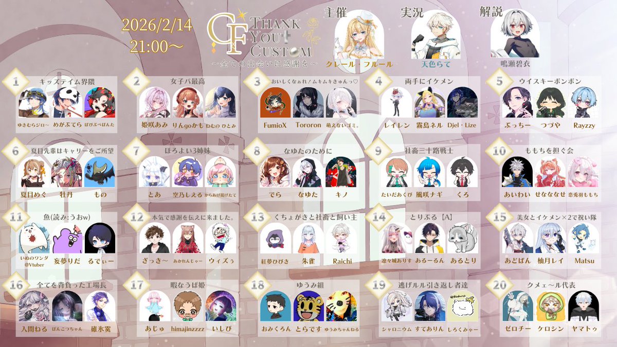 ClaireFLEUR62's tweet image. 皆様、おはルル〜☀

ついに本日！主催カスタム当日となりましたー！！
カスタムとしての準備も徹底に行いつつ、私の配信の色が出る試合にもなっております！
一緒に楽しみましょう🎵

どうぞよろしくお願いいたします！

今日も素敵な一日を♪

#おはようVtuber️
#クレフルサンキューカスタム