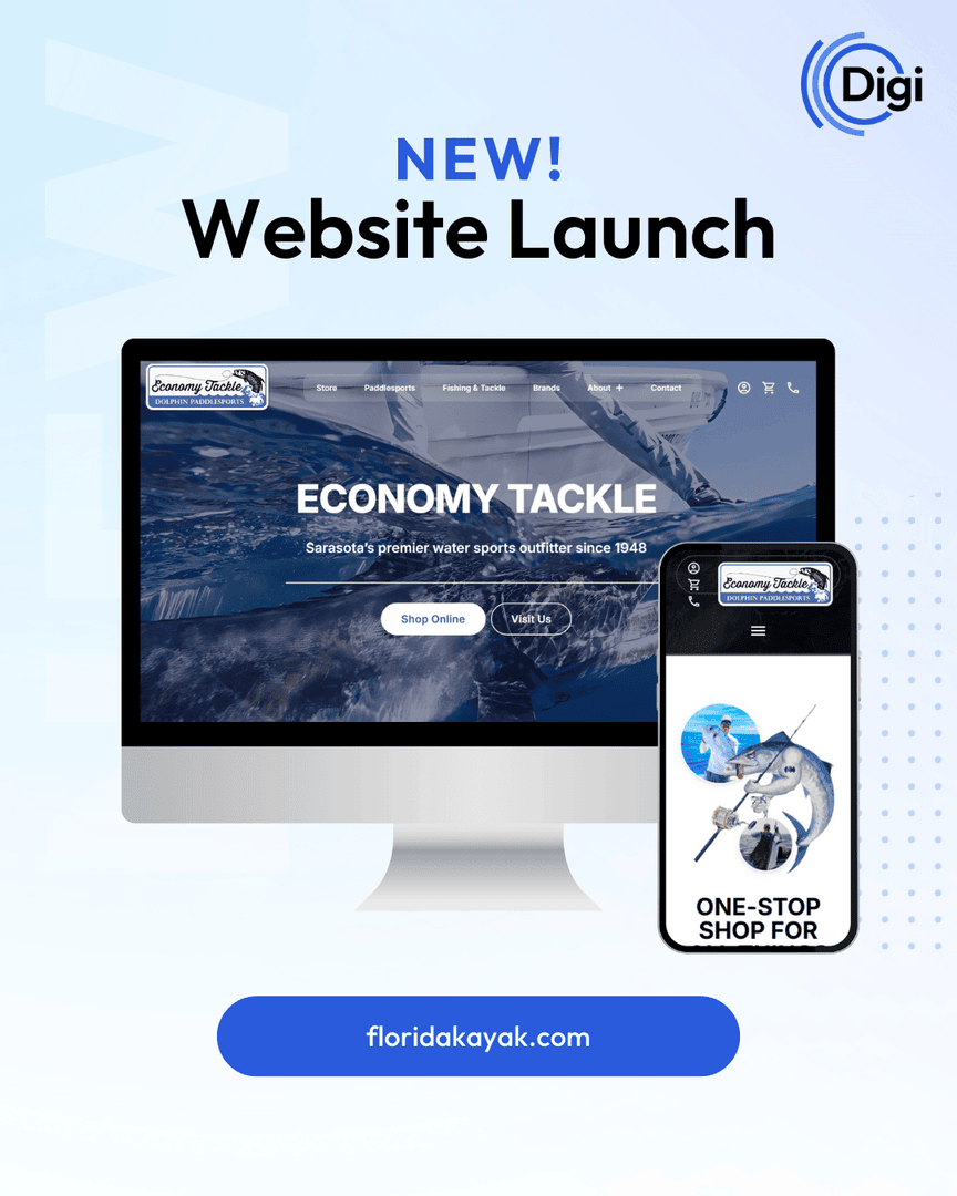 digispheremkt's tweet image. A fresh look for a local favorite 🎣

We partnered with Economy Tackle / Dolphin Paddlesports to launch a modern, user-friendly website designed to convert visitors into customers.

See it live 👉 floridakayak.com 

#WebsiteLaunch #UserFriendlyDesign #DigiSphereMarketing