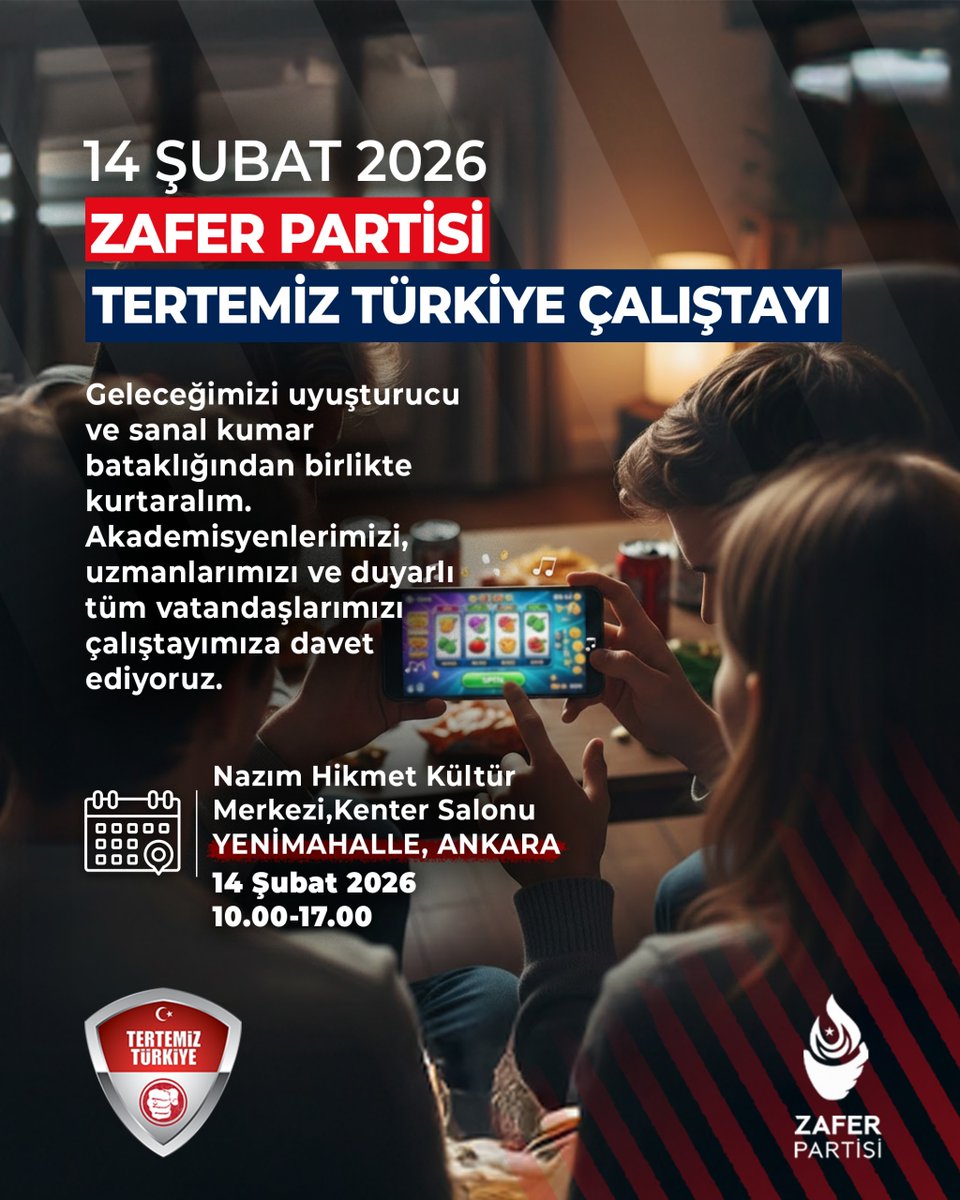 Türk Milleti'nin geleceği uyuşturucu çetelerinin elinde zehirleniyor, sanal kumar oyunlarında kaybediliyor!

Zafer Partisi olarak Türkiye'yi bu iki büyük tehditten kurtarmak için var gücümüzle mücadeleye hazırız!

Biz politikalarımız ve kadrolarımız ile hazırız, peki ya siz?