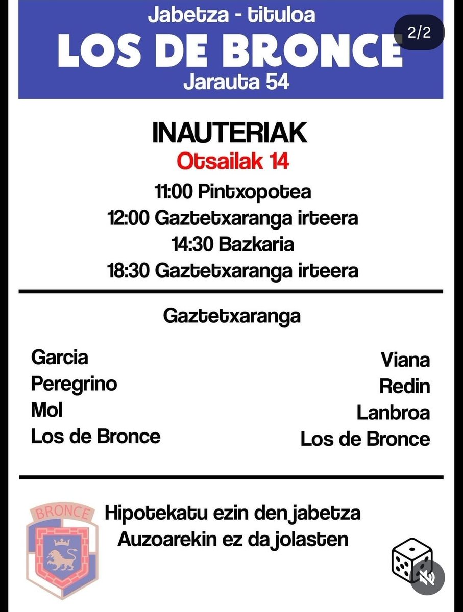 Peña Los de Bronce tweet media