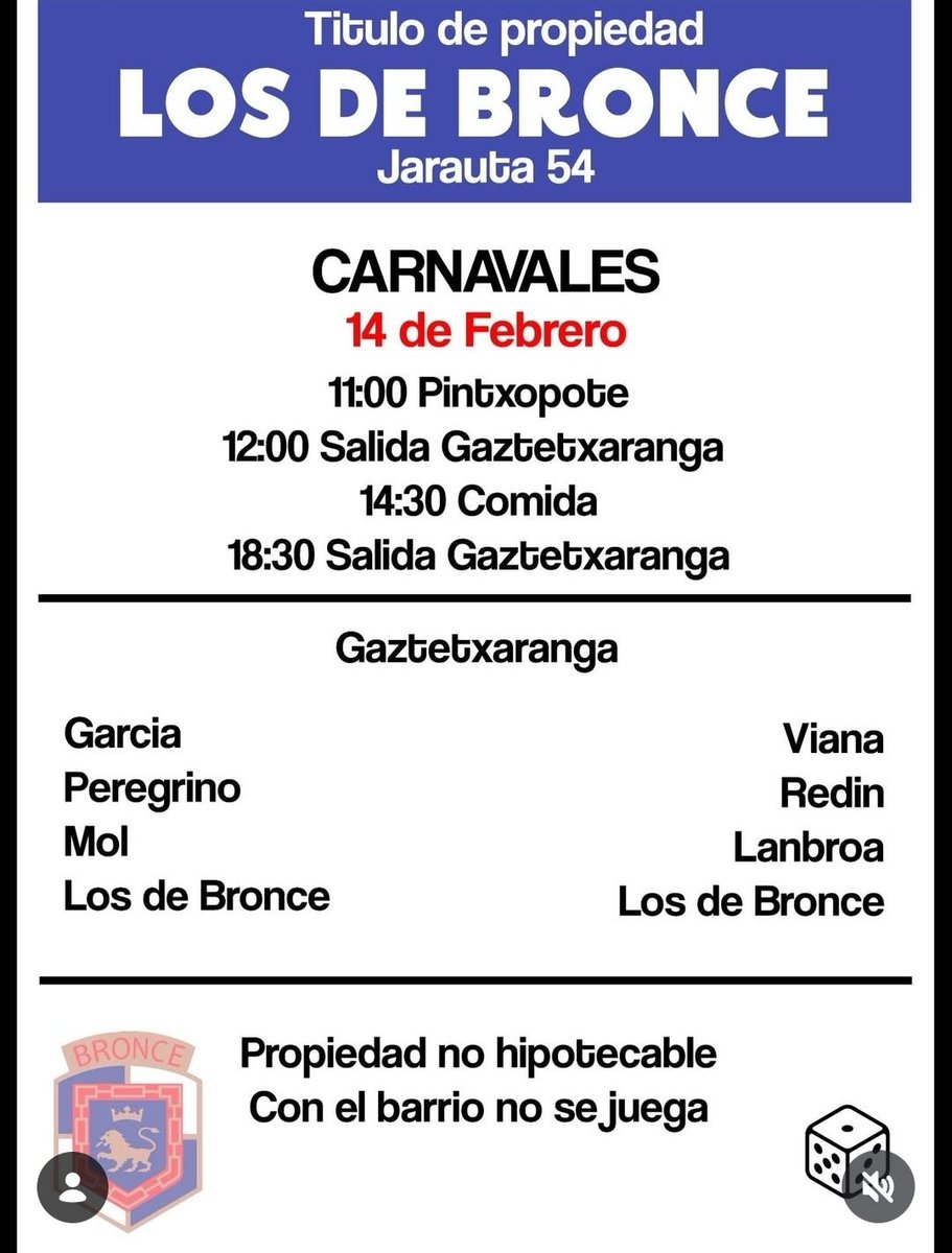 Peña Los de Bronce tweet media