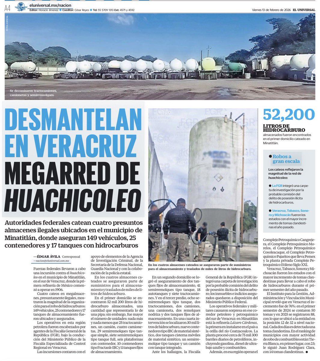 Una red así no se arma en semanas…

Para tener 149 vehículos, 25 contenedores, 17 tanques, infraestructura fija de almacenamiento y  operar en una zona petroquímica estratégica se necesitan años de operación y consolidación.

Y luego niegan que ha habido presión de EU.