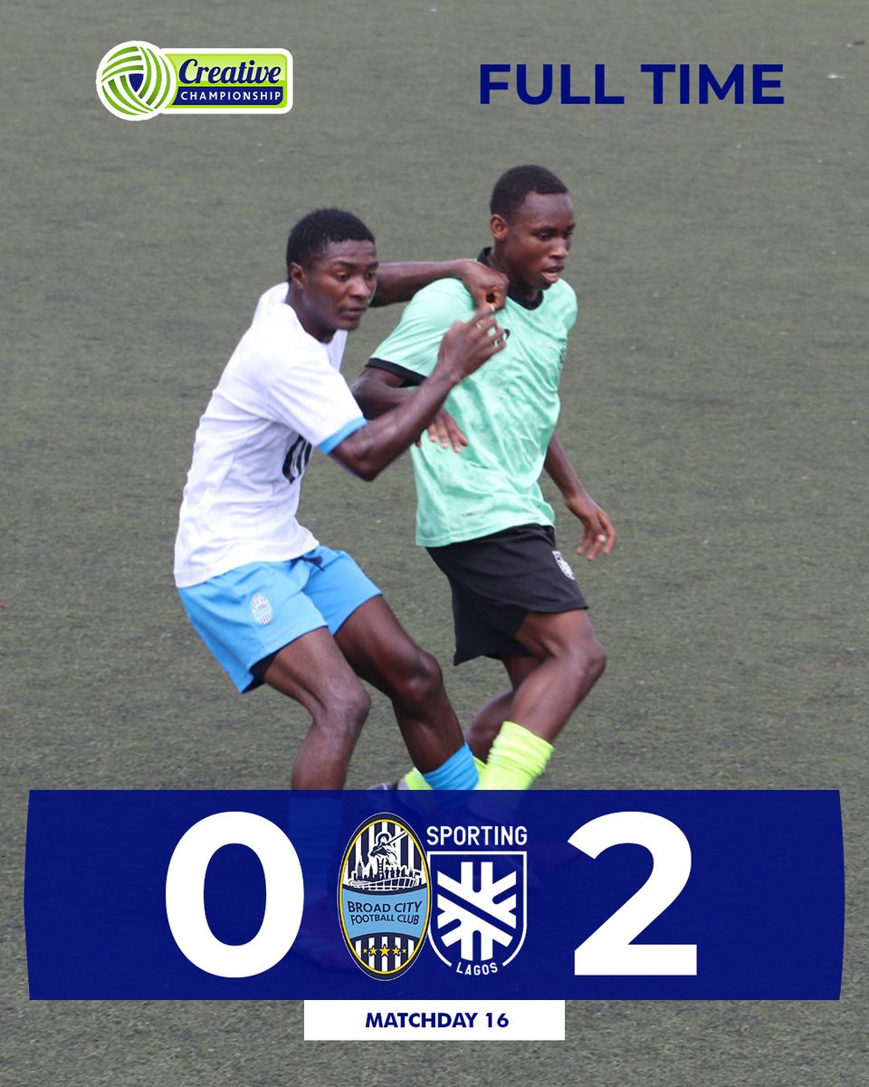 official_tcchq's tweet photo. Second half blitz helps Sporting Lagos FA thump Broad City in derby affair.
#TCCLeague26 | #BRCSPO | #Bet9ja https://t.co/xavk6kZHZv