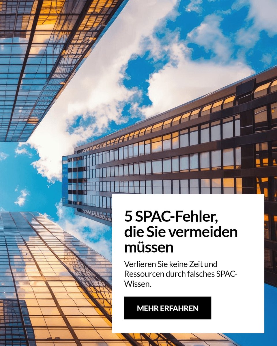 instant_ipo's tweet image. Die 5 häufigsten Fehler rund um Börsenmantel-/SPACs können Ihre Zeit und Ressourcen kosten – vermeiden Sie diese mit dem richtigen Know-how. Verstehen Sie wie diese wirklich funktionieren und warum Erfahrung bei der Auswahl entscheidend ist. 

#SPAC #Börsenmantel #ReverseIPO