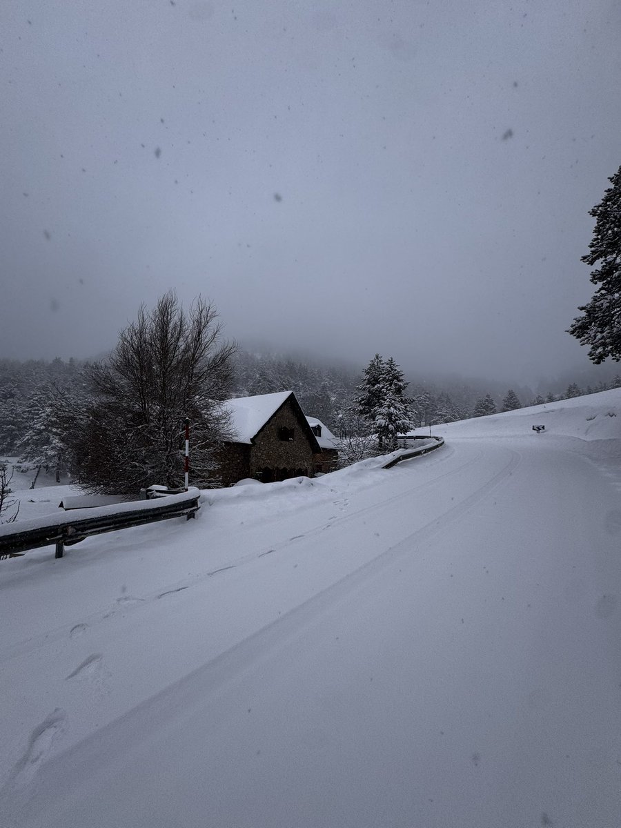 A les 14h ja portem acumulats 15cm de neu nova al Xalet-Refugi de #RasosdePeguera #Berguedà