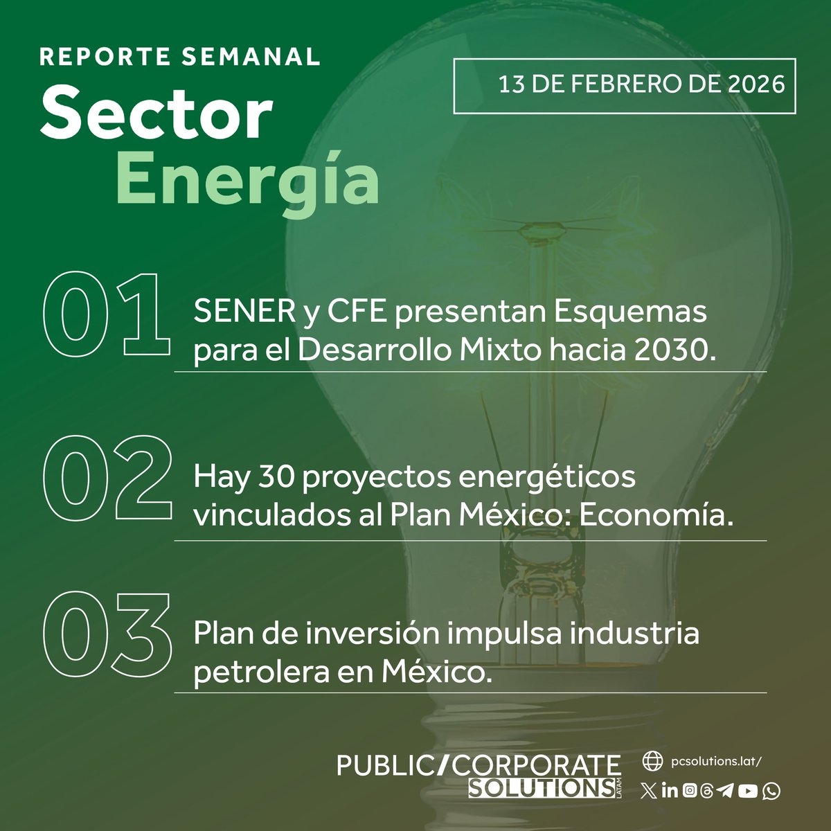🔋 #EnergíaPCS | <a href="/SENER_mx/">SENER México</a> y <a href="/CFEmx/">CFEmx</a> presentan Esquemas para el Desarrollo Mixto hacia 2030.

Consulta el reporte semanal del sector energético 👉🏻 pcsolutions.lat/publicaciones/…