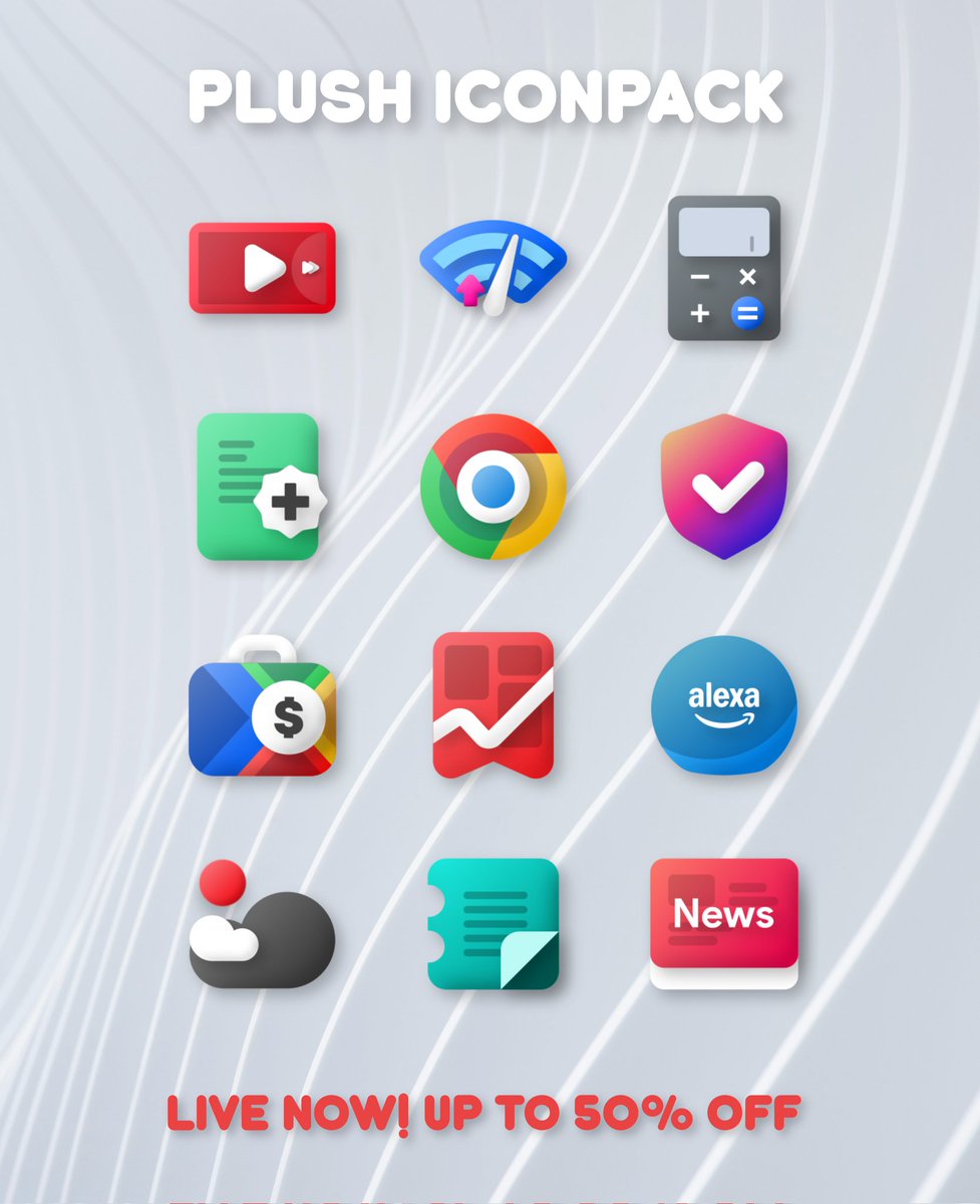 Finally, Plush Iconpack is LIVE!! 

🔸 Comes with 1000+ total icons!
🔸 2 updates every week!

Grab it here NOW at up to 50% off 👉🏻 bit.ly/plushiconpack

Lemme know what you think guys and do send in requests for icons not themed!

Cheers and have fun!