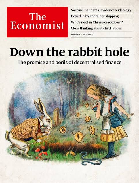 The Economist mesajı verdi bile 

Ne olacağını anlamayanlar için yıllar evvel bu görselde nasılki alice kıyafetinde rusya ukrayna bayrak renkleri olup

Yılan BTC ve kriptoparaları bitirdiysr 

Sıra DOLAR 'da

$btc $eth #Epstein #bitcoin #ethereum