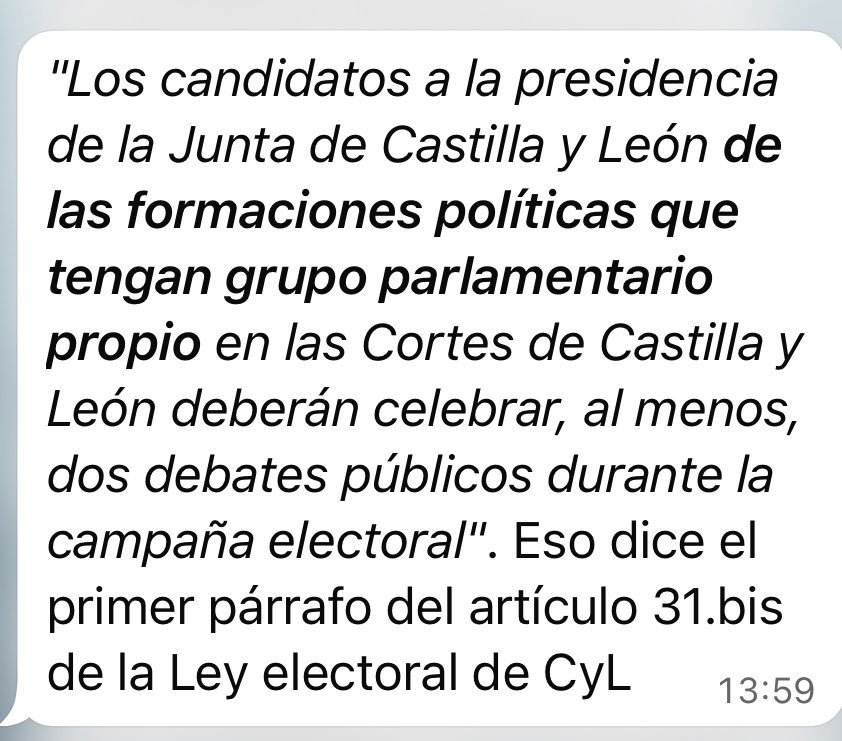 Durante 4 años nos han reconocido el derecho a tener grupo parlamentario en las cortes de cyl, UPL Soria Ya tiene 6 procuradores y más del 5%. En una vuelta de tuerca sorprendente dicen ahora q no lo somos para debatir. si para todo lo demás, pero no para debatir.🤷‍♂️